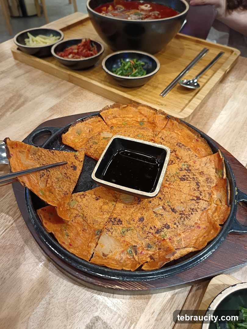 Dining Table with Korean Food