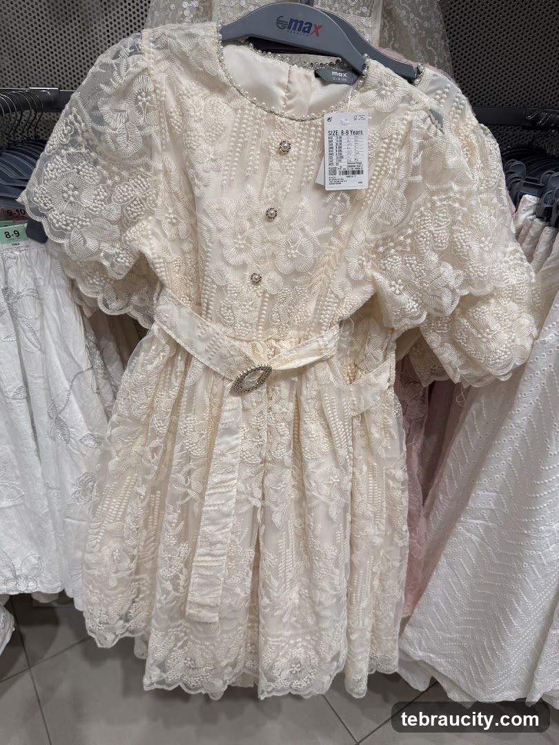 Children's Lace Dress on Display