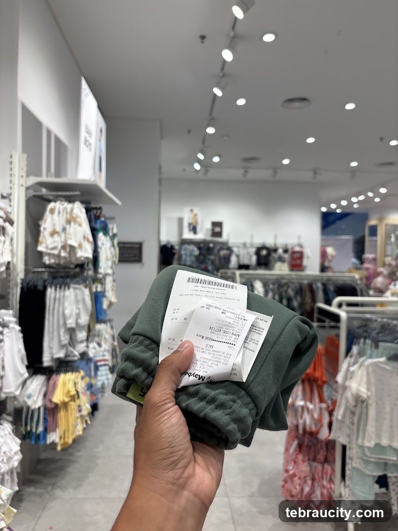 Inside a retail clothing store