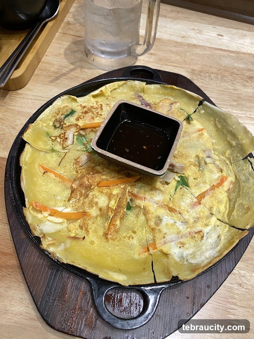 Food served on a cast-iron plate