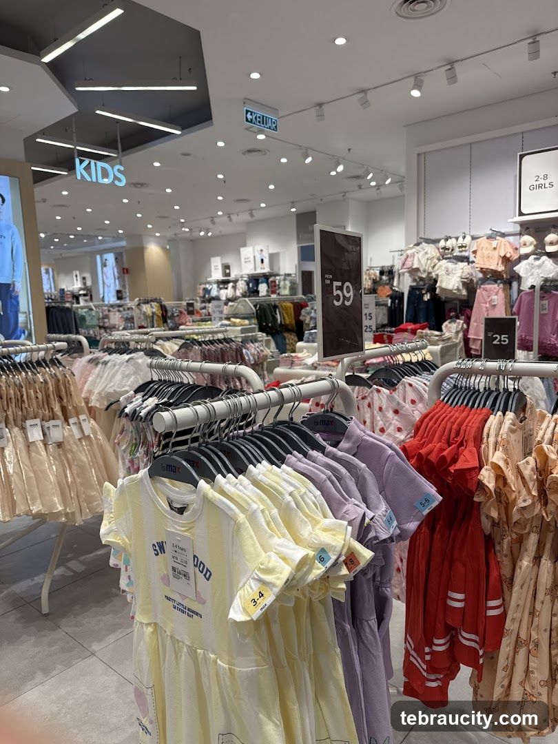 Children's clothing store interior