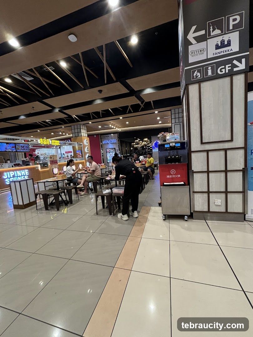 Food court dining area