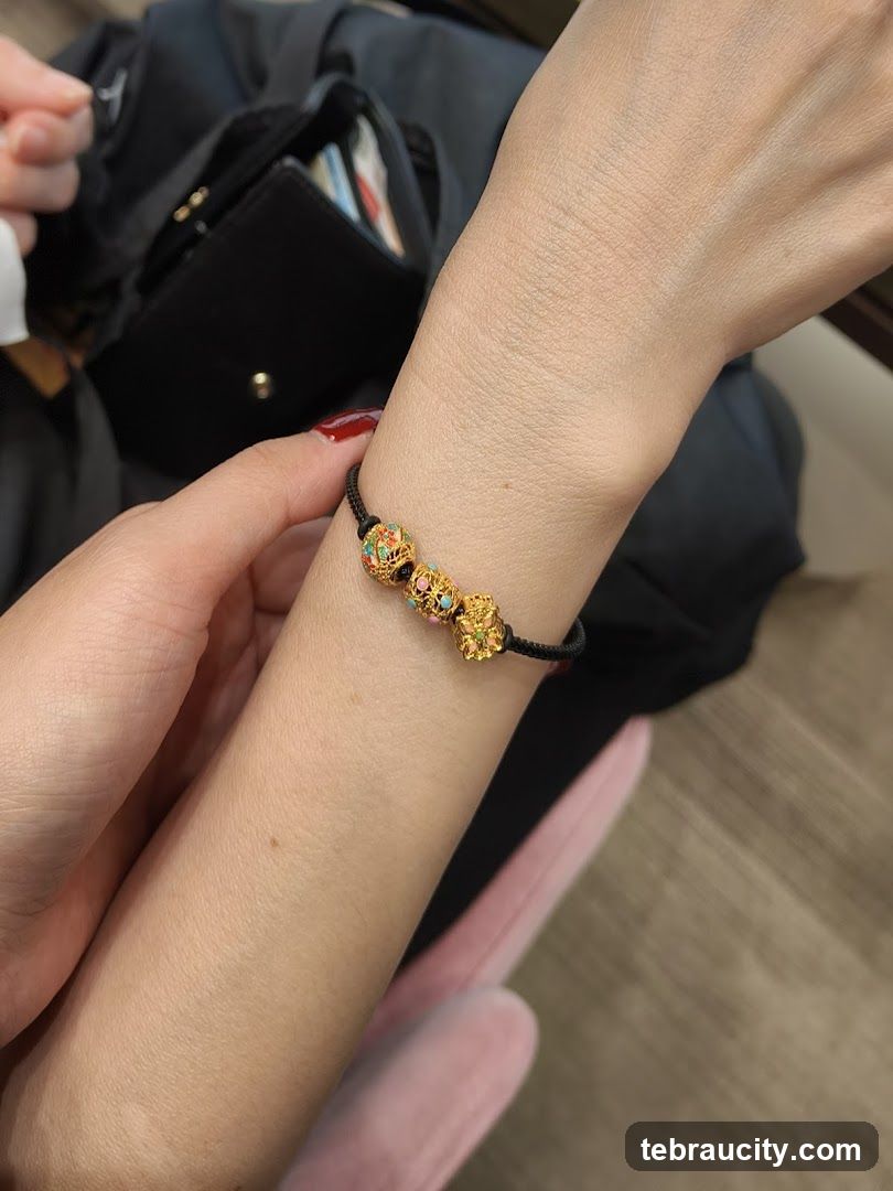 Bracelet with Gold Charms