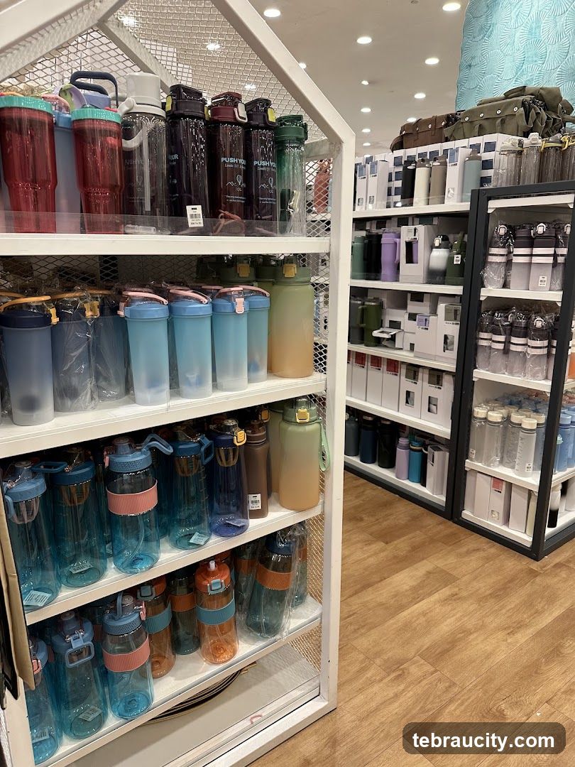 Water Bottles Display