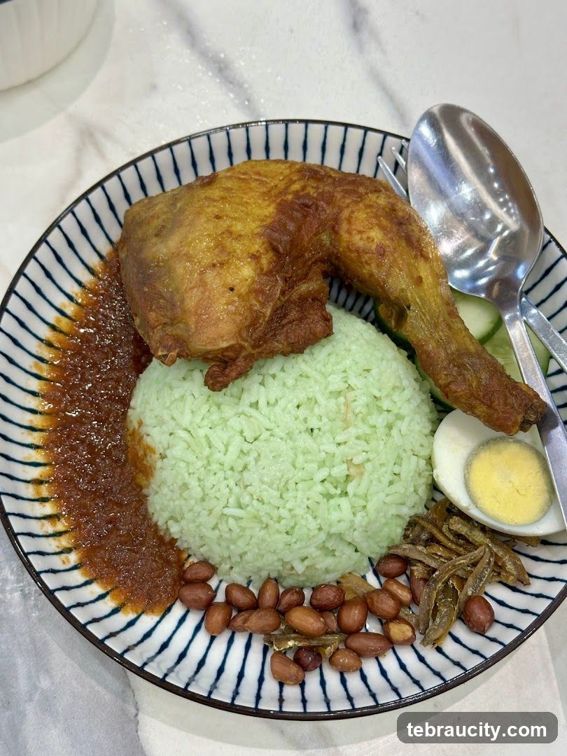 Nasi Lemak with Fried Chicken