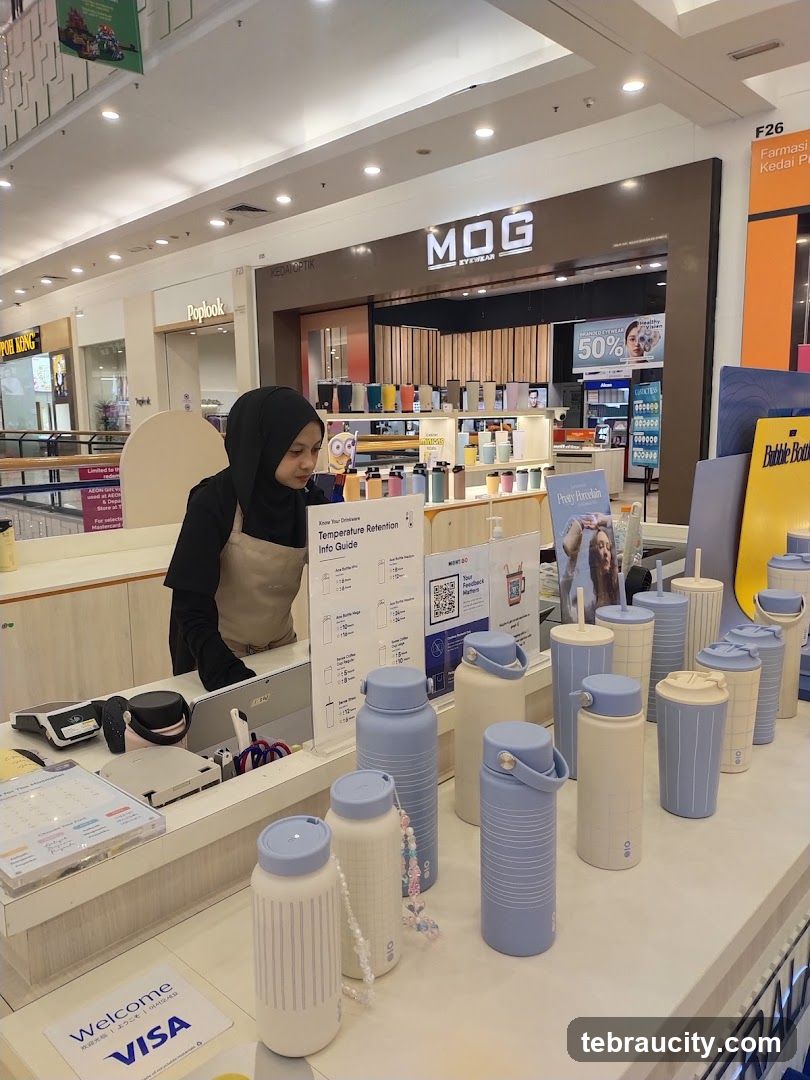 Store Display with Water Bottles