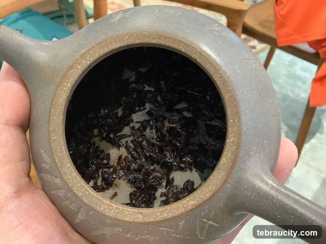 Tea Leaves in Teapot