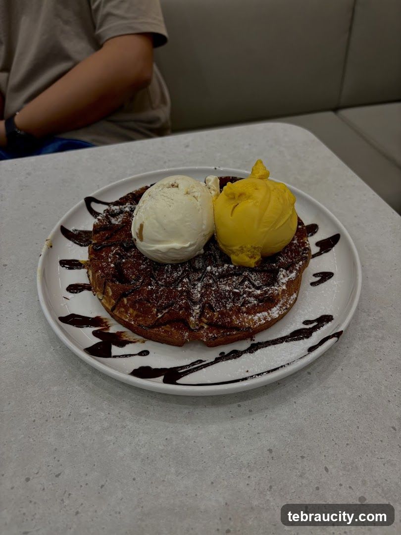 Waffle with Ice Cream