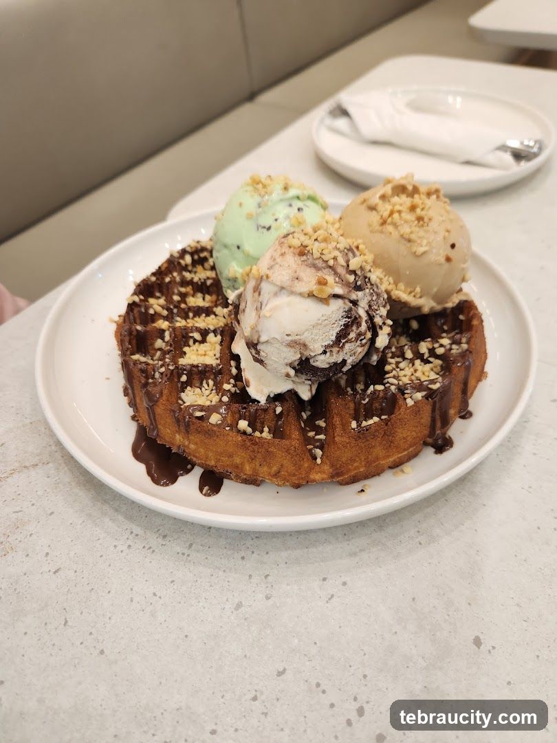 Waffle with Ice Cream