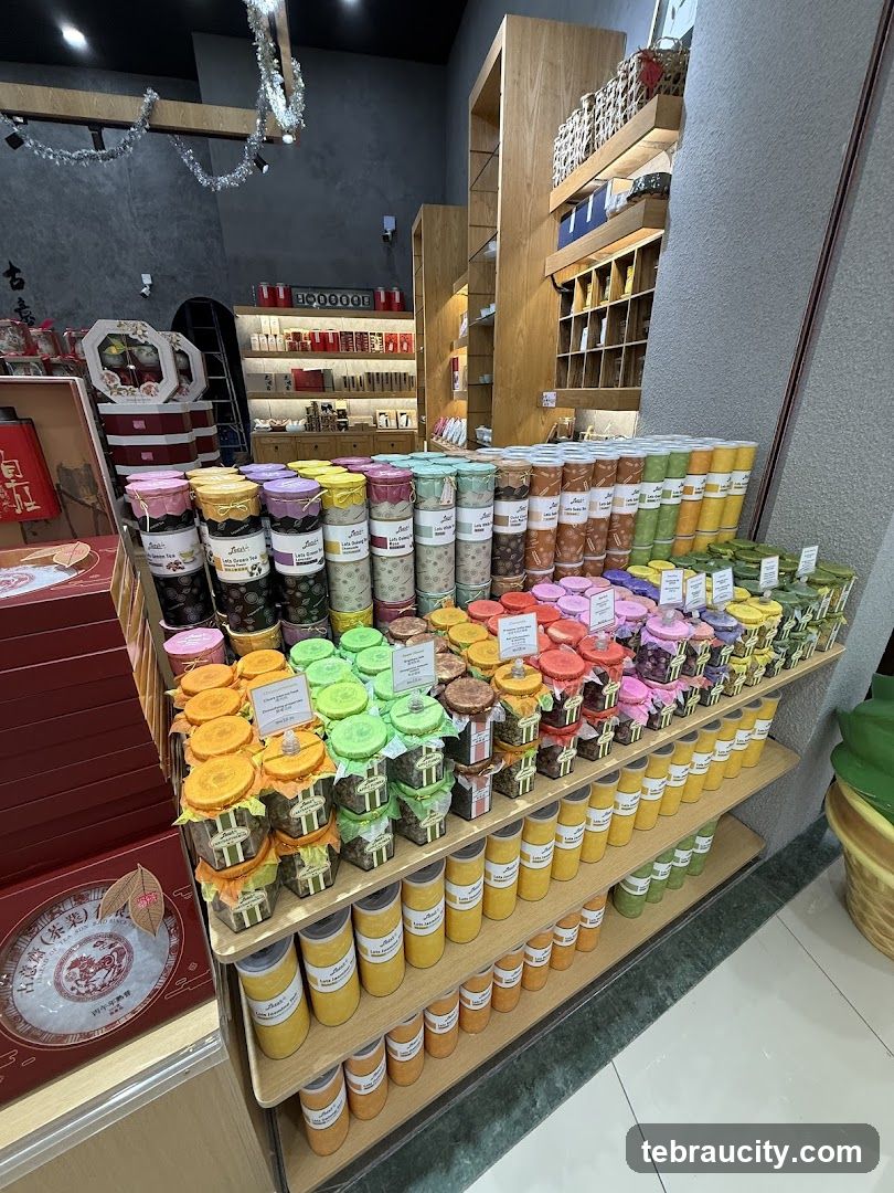 Store Display of Jars and Boxes