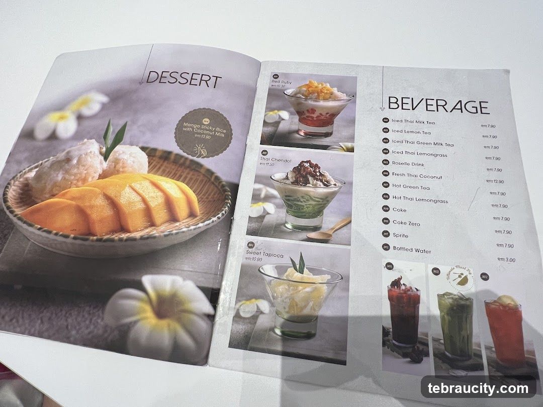 Dessert and Beverage Menu
