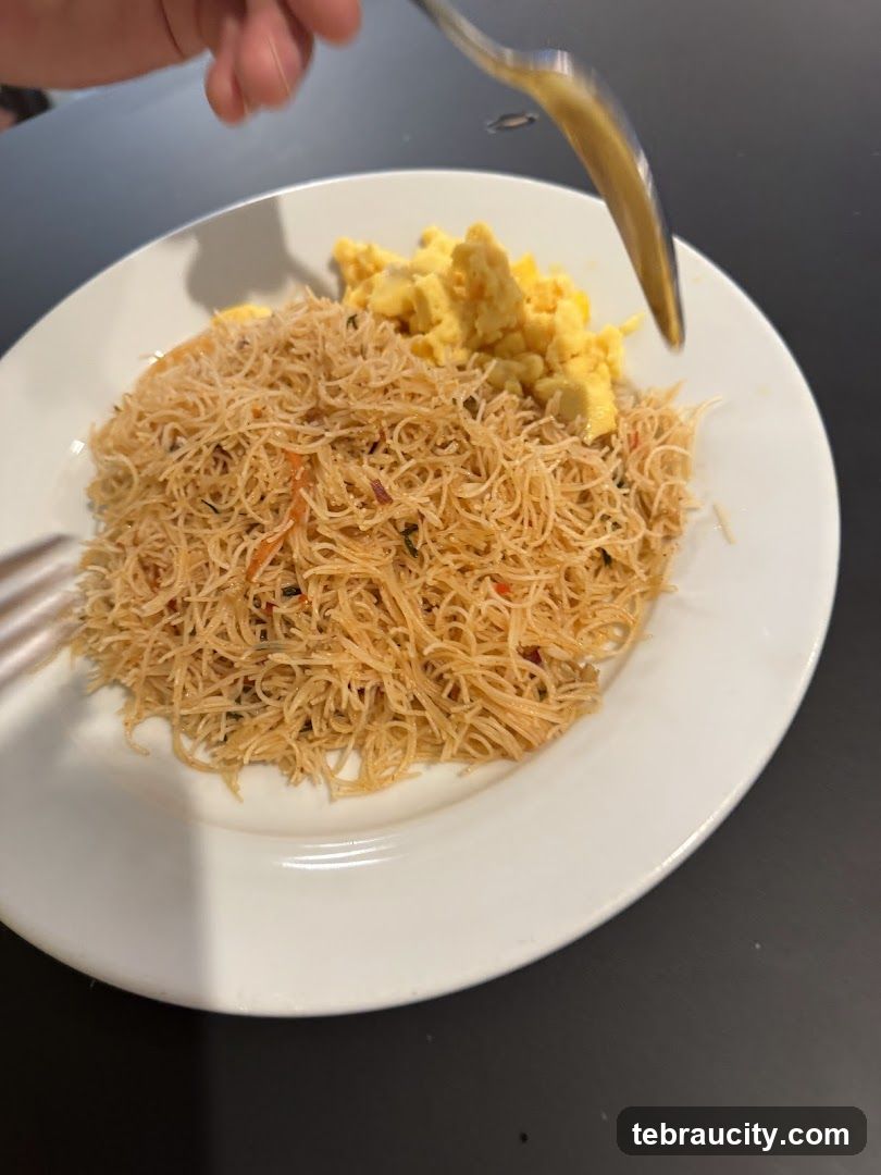 Scrambled Eggs and Noodles