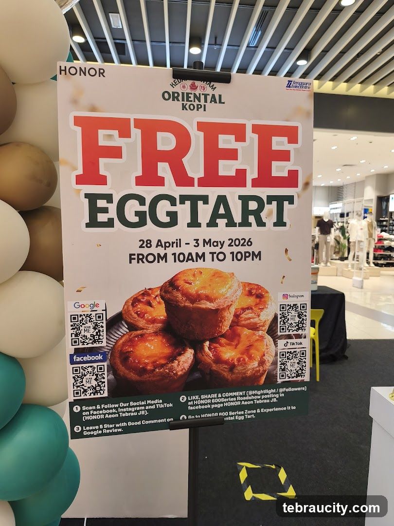 Promotional Poster for Free Egg Tart Event