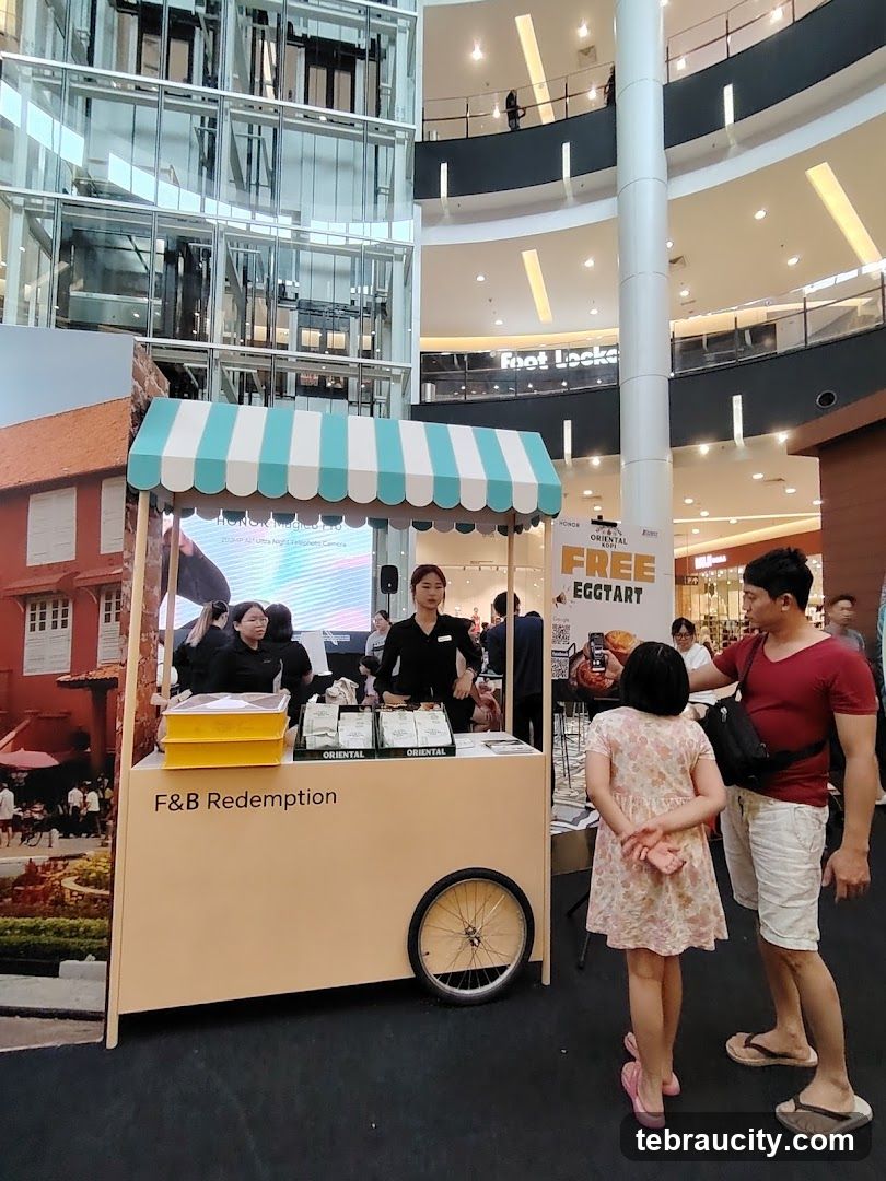 Shopping Mall Interior with Food Cart