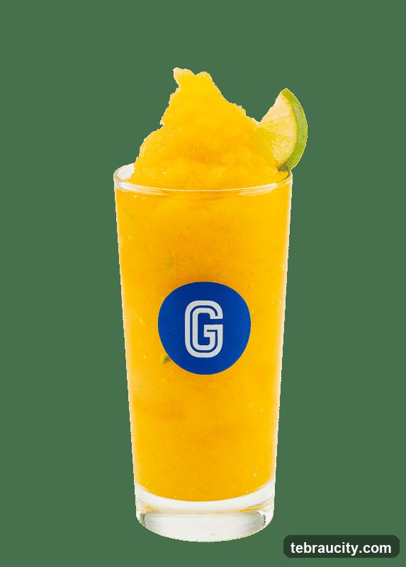 Orange Slushy with Lime Garnish