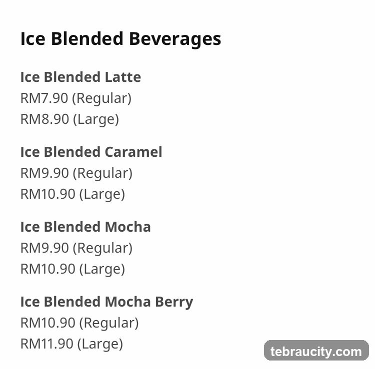 Ice Blended Beverages