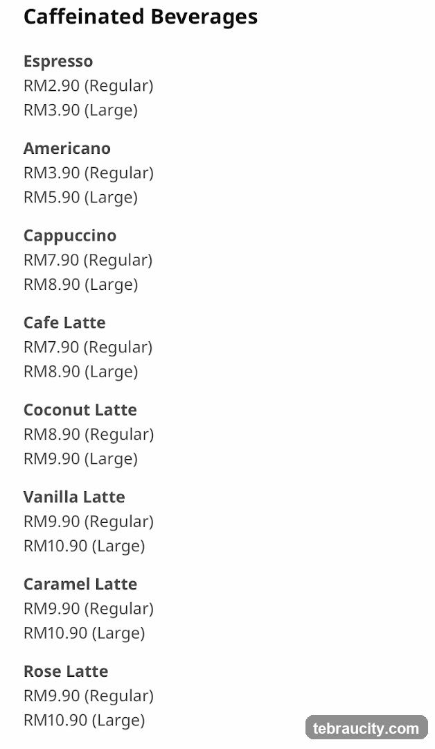 Caffeinated Beverages