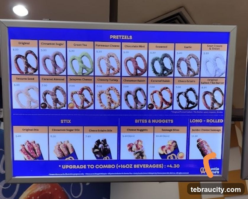 Auntie Anne's Menu