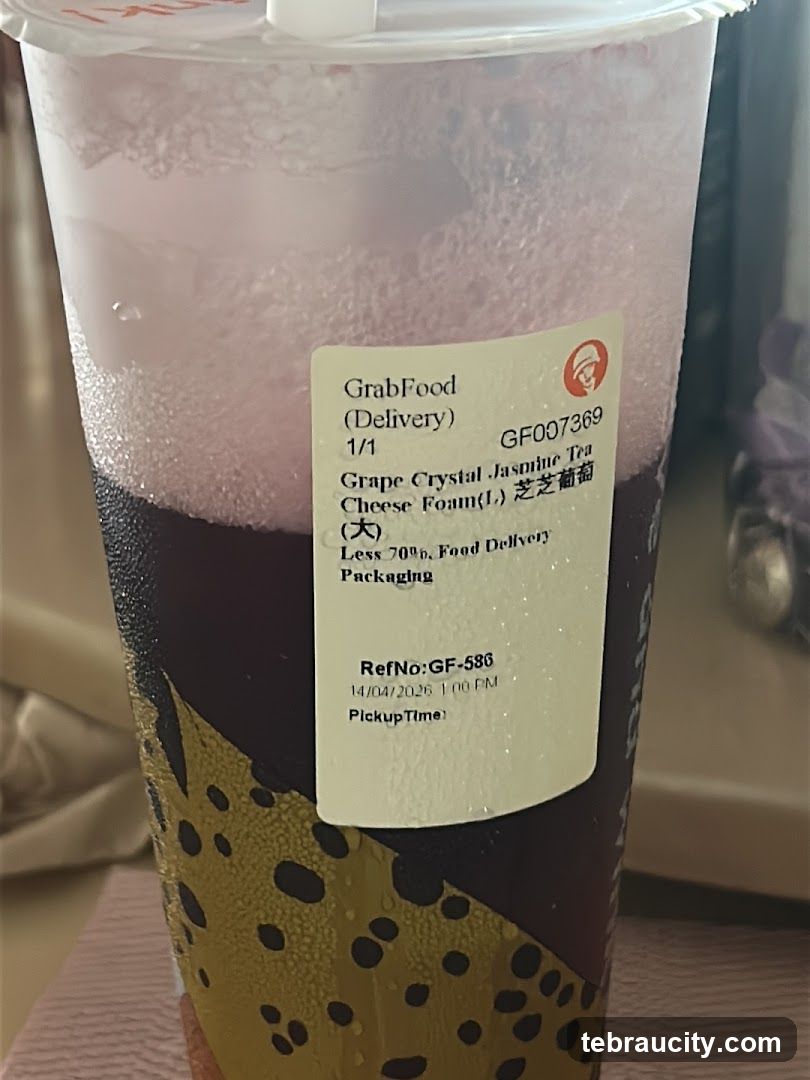 Grape Crystal Jasmine Tea with Cheese Foam