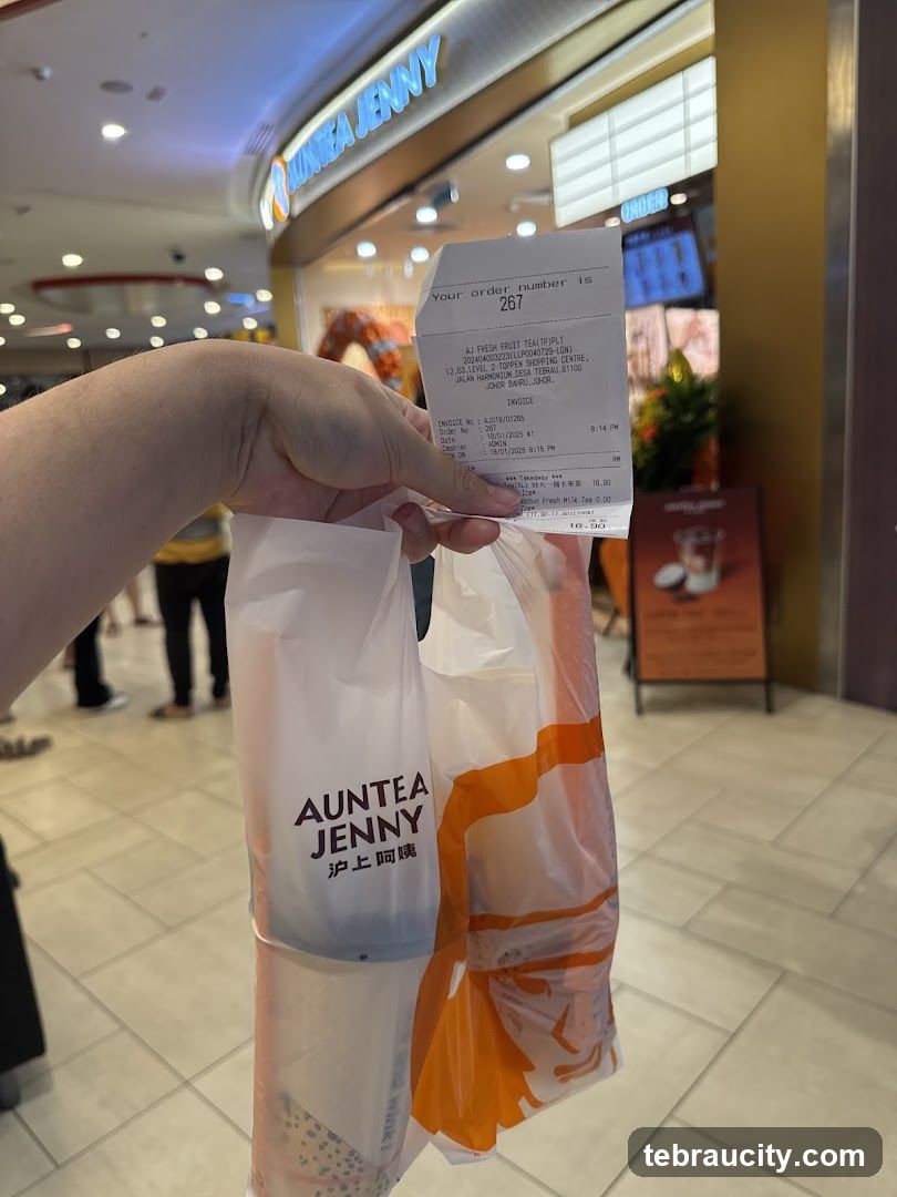 Auntie Jenny's Receipt and Bag