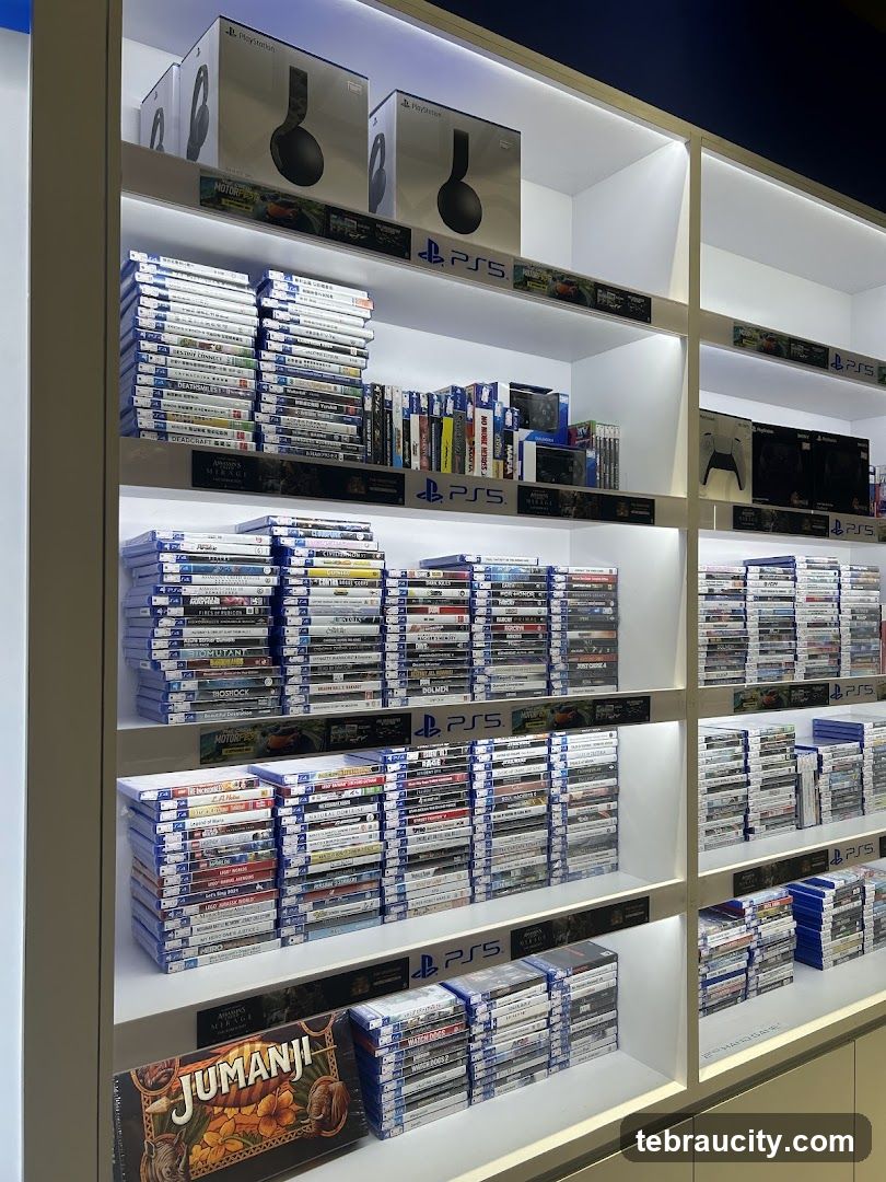 PlayStation Games and Accessories Display