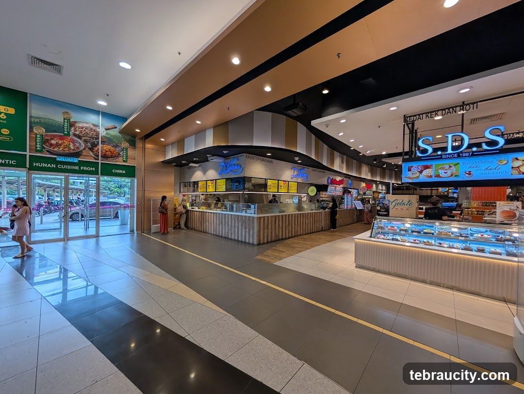 Food court with multiple eateries
