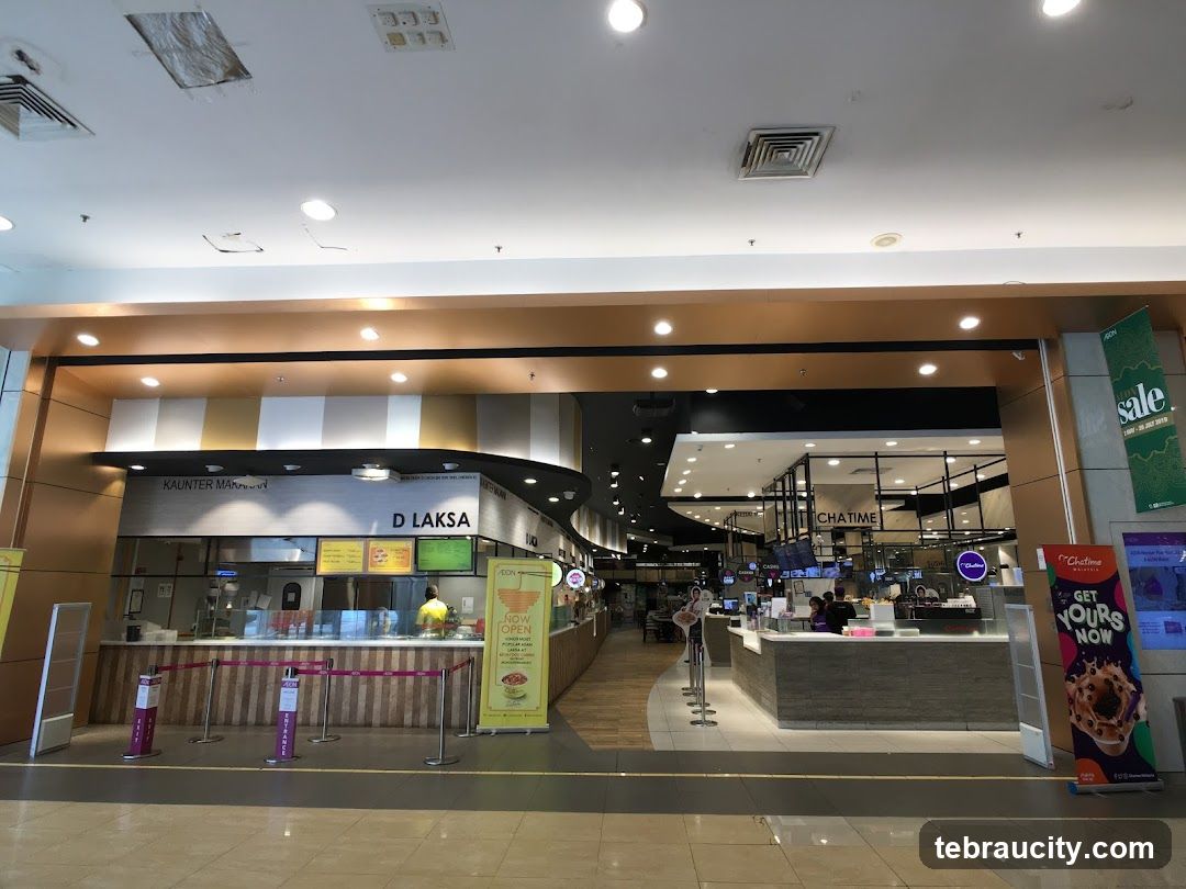 Food court with multiple eateries