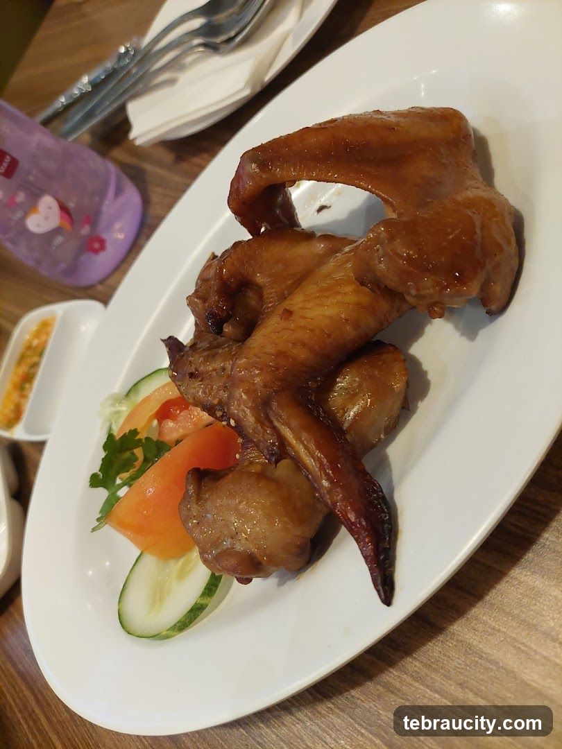 Chicken Wings with Salad