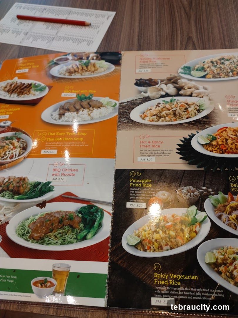 Thai Restaurant Menu