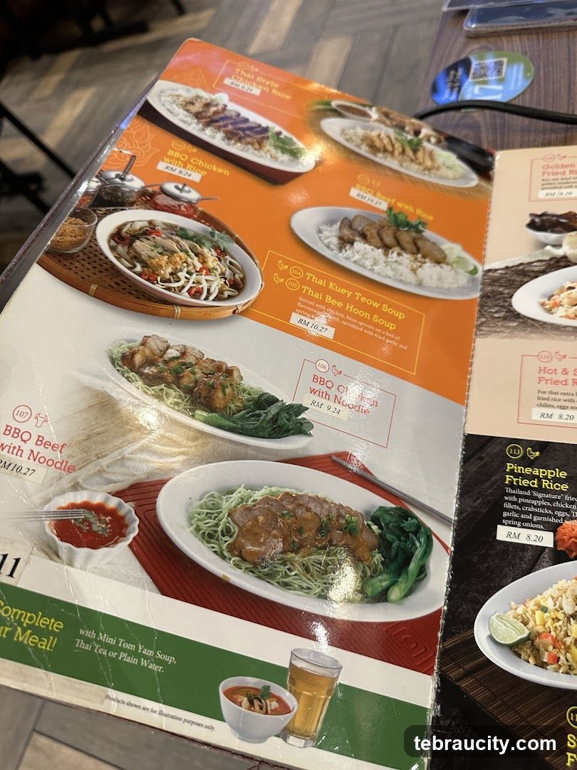 Thai Restaurant Menu