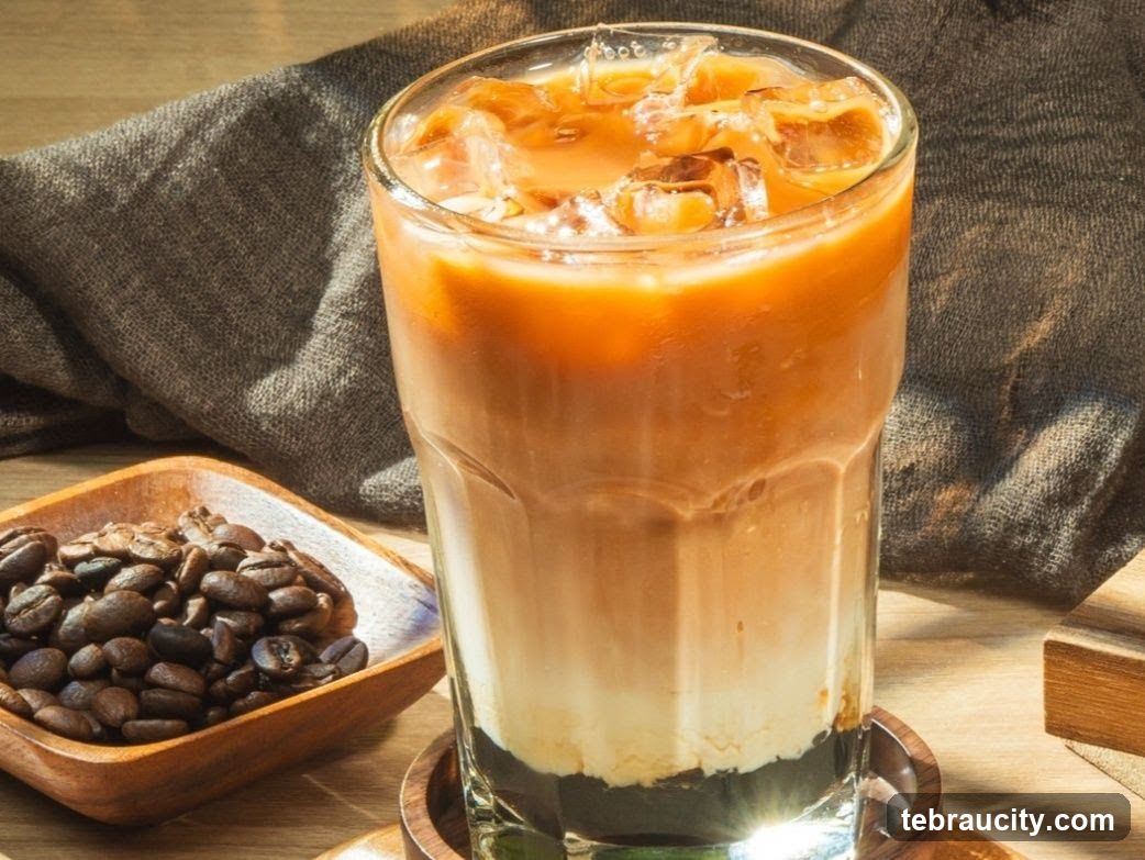Iced Coffee with Coffee Beans