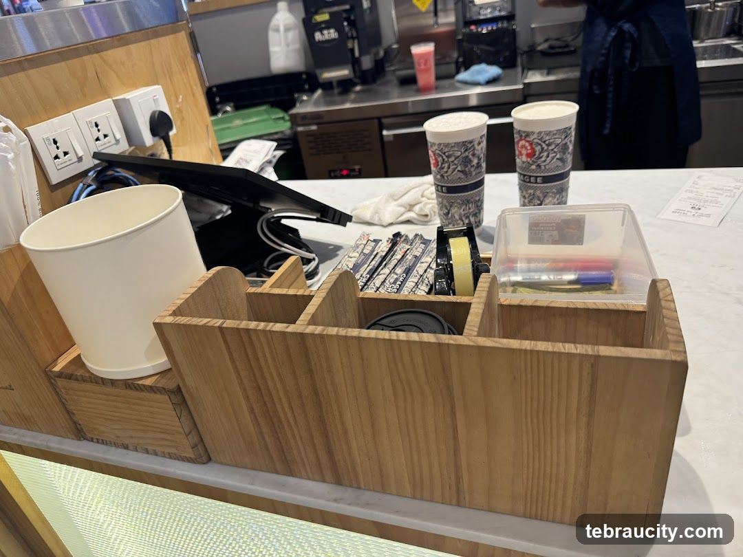Countertop with supplies