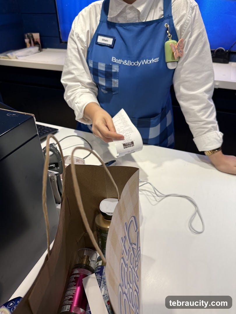 Checkout at Bath & Body Works