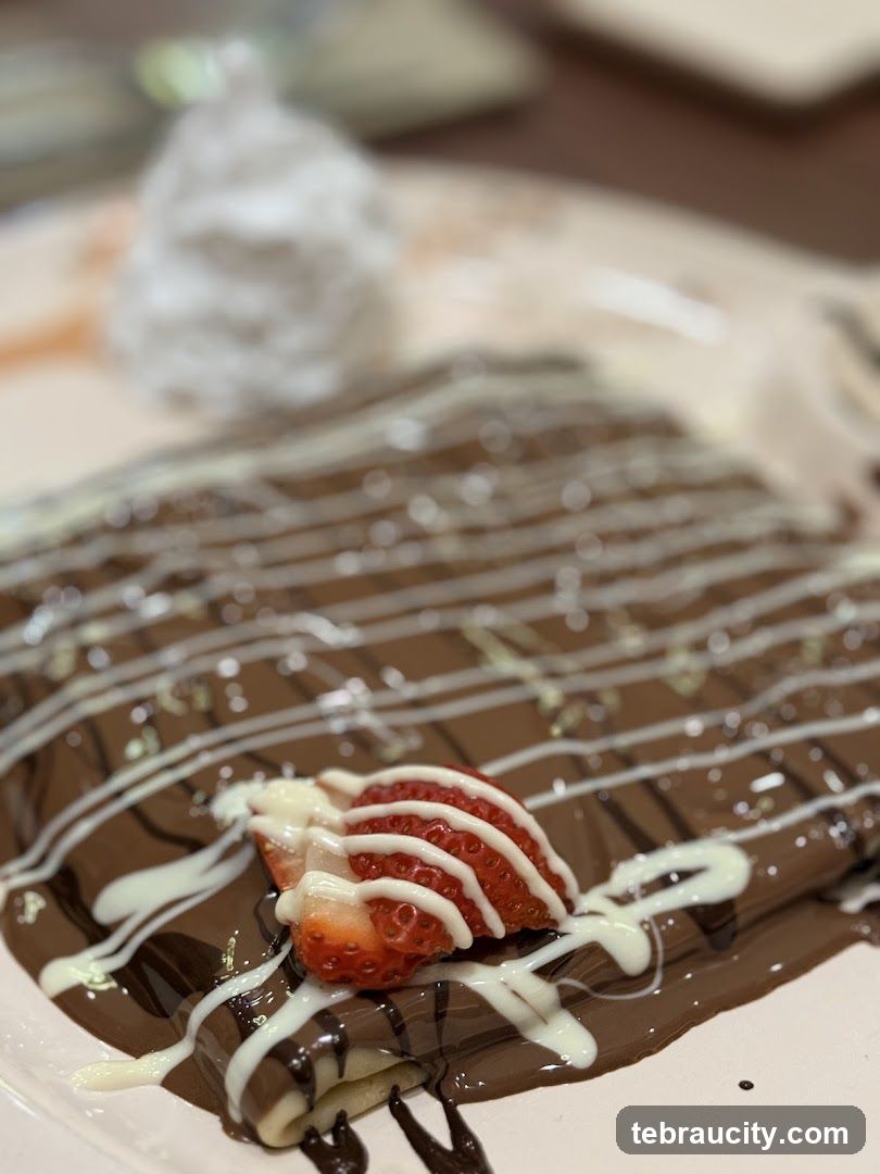 Chocolate Crepe with Strawberries