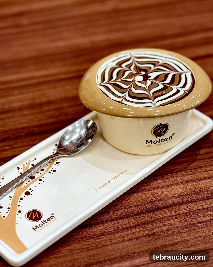 Dessert with Chocolate Swirls