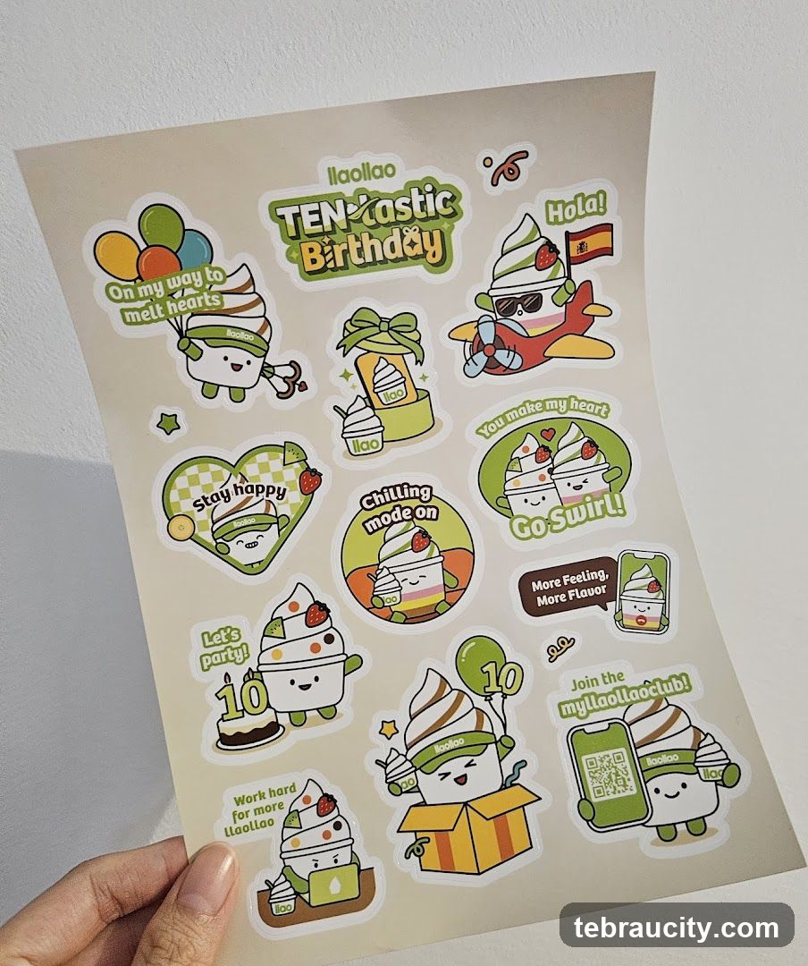 Llaollao TEN-tastic Birthday Stickers