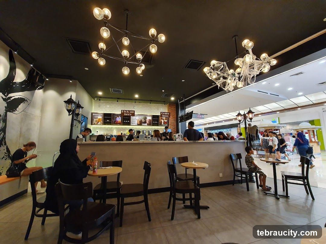 Cafe Interior with Customers