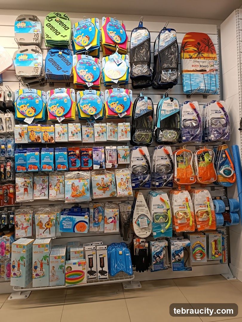 Swimming and Beach Gear Display