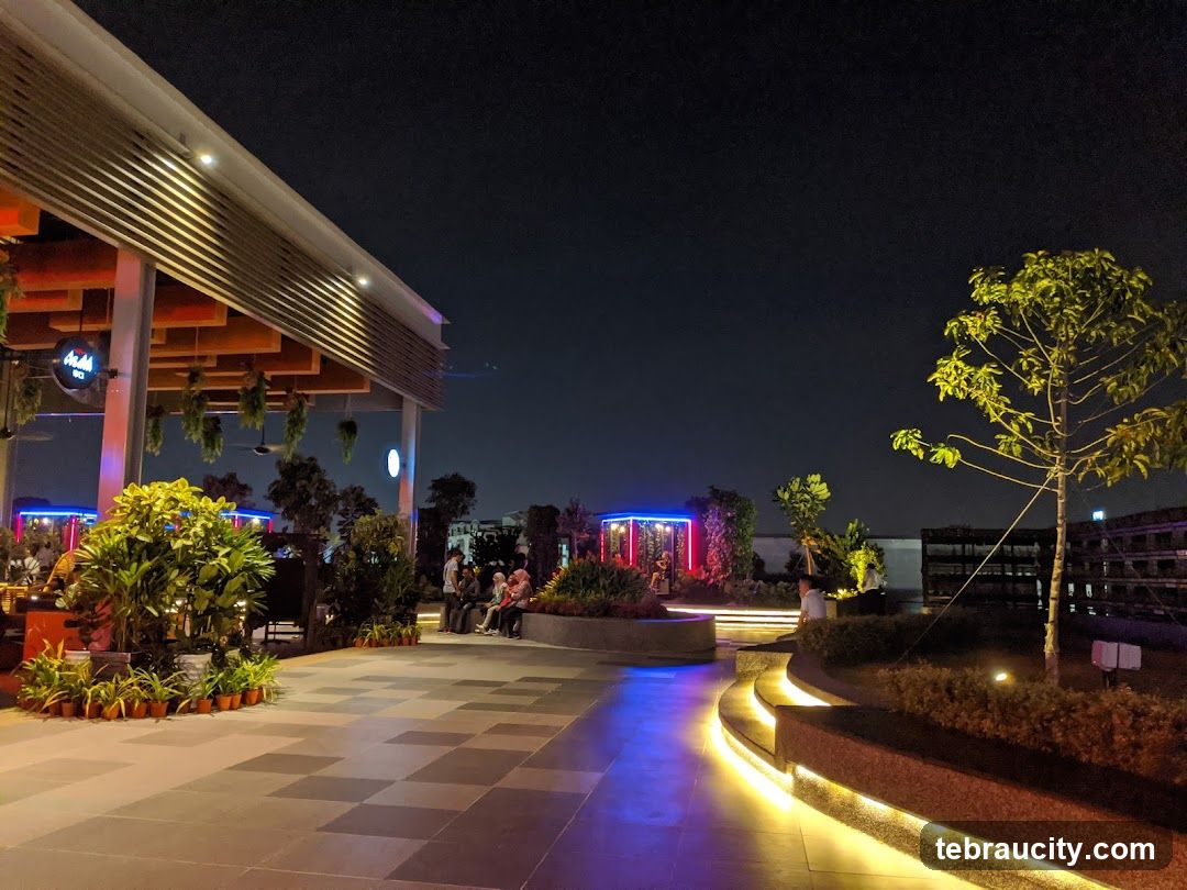 Rooftop Ambiance at Night