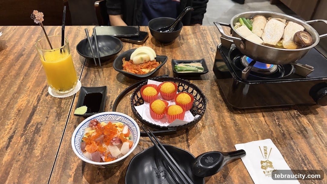 Table with Japanese Food