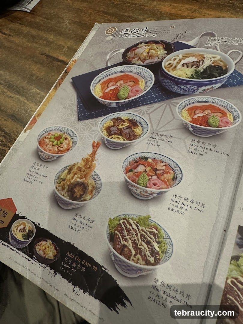 Mini Donburi Menu