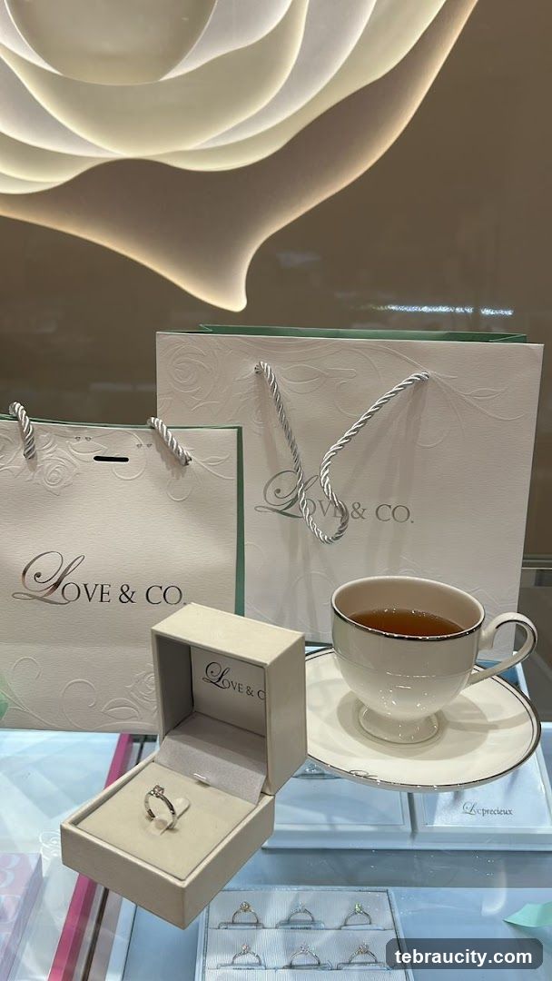 Jewelry display with tea