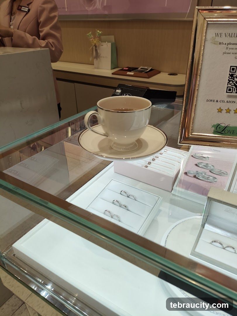 Jewelry Store Display with Tea