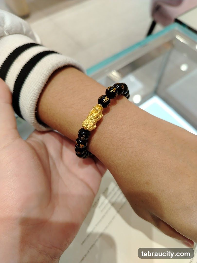 Bracelet with Gold Charm