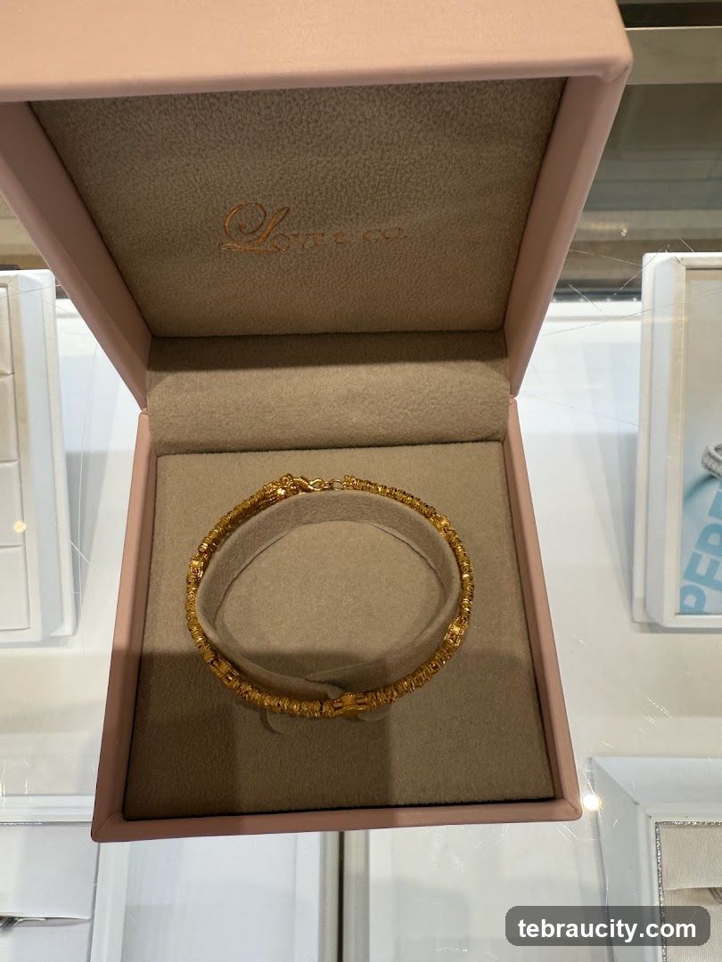 Gold Bracelet in Jewelry Box