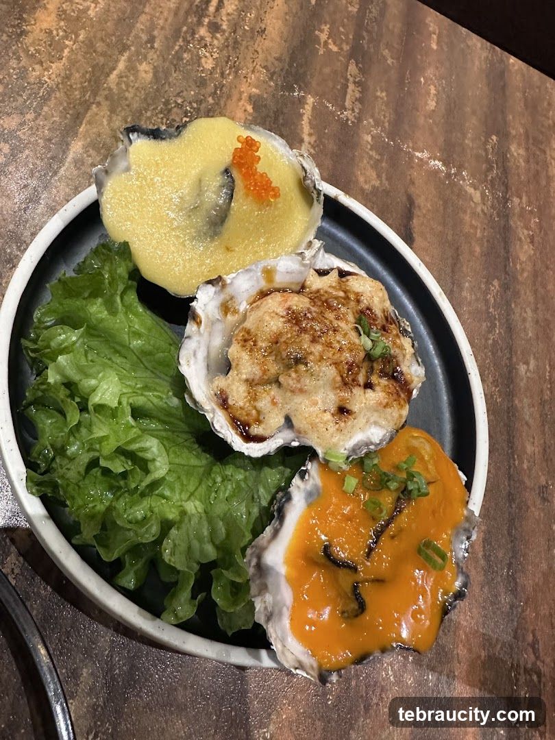 Oysters with Toppings