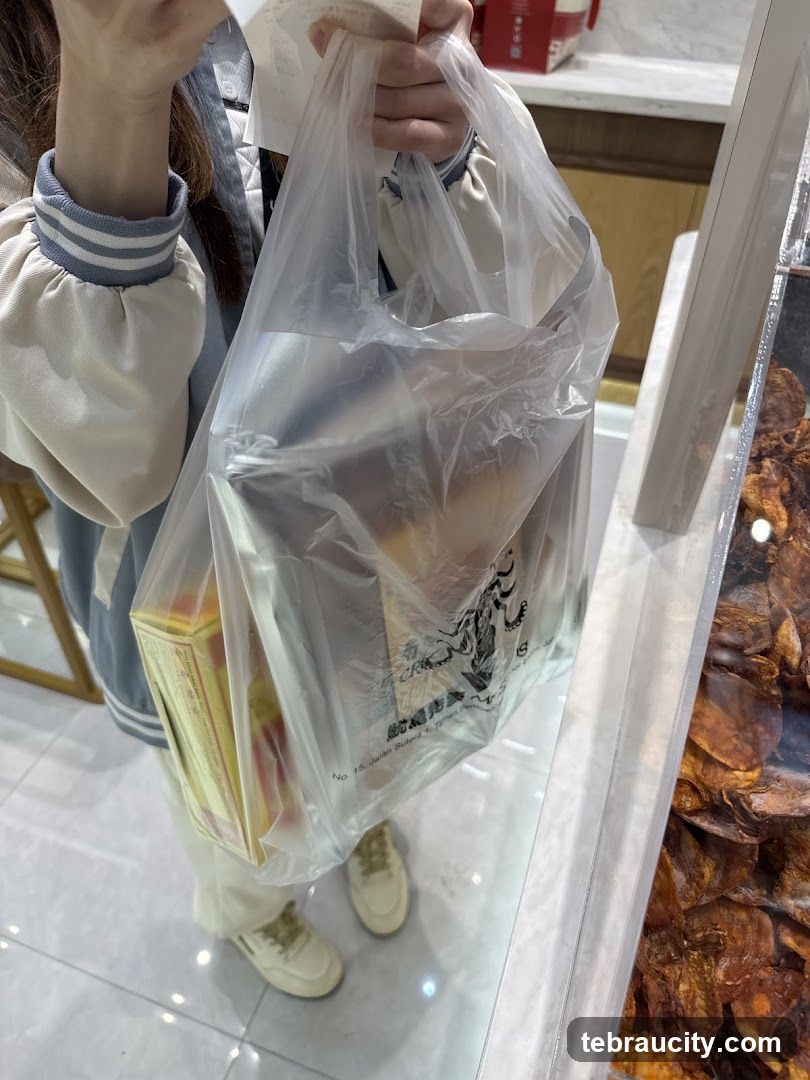 Person holding a shopping bag