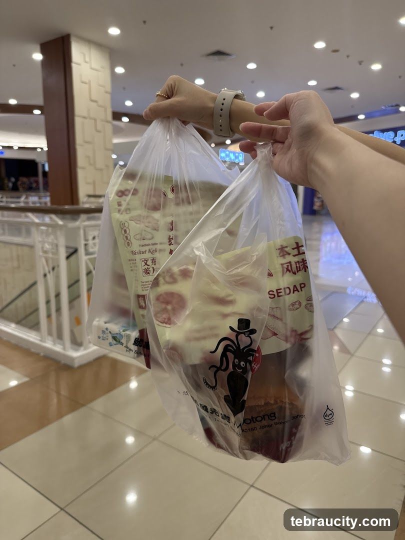 Two Plastic Bags of Food Items