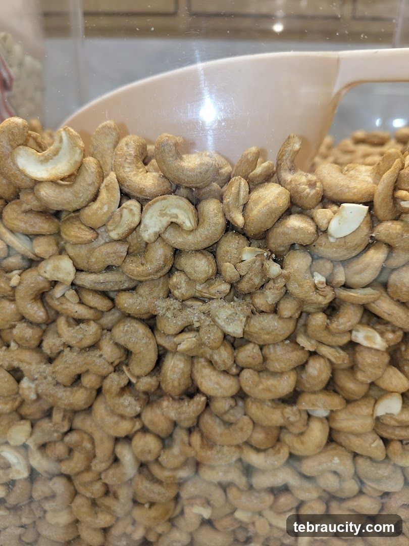 Cashews in a Dispenser