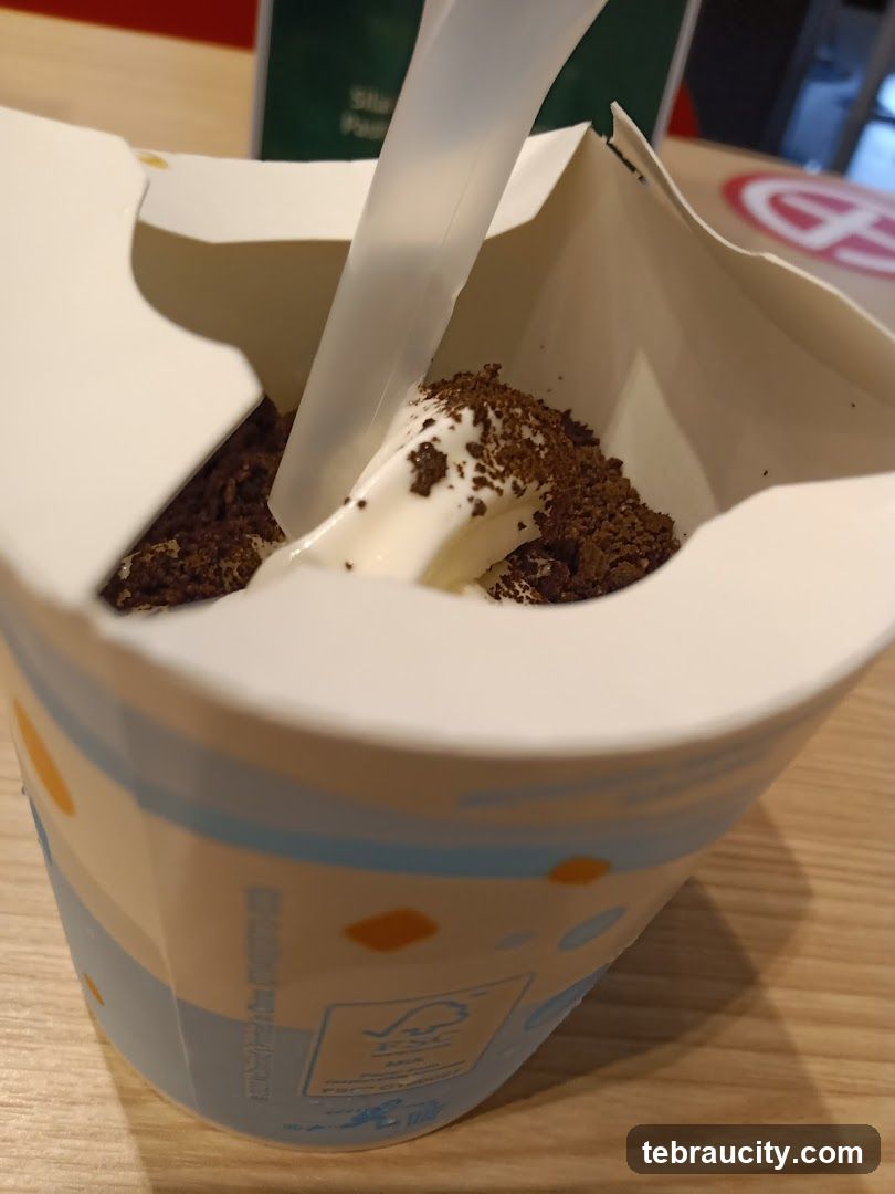 Dessert with Crumble Topping
